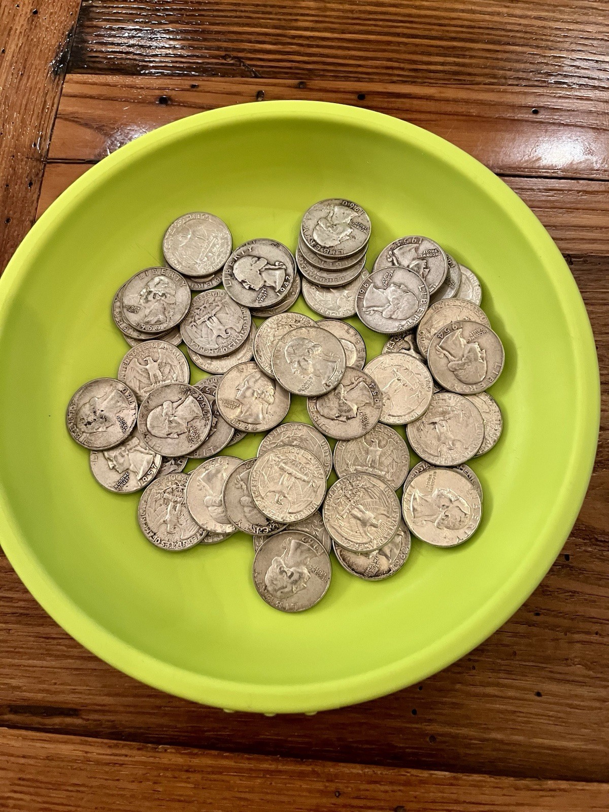 (LOT of (50) WASHINGTON QUARTERS 90% SILVER Mixed Dates & Condition