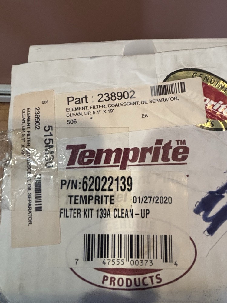 Temprite 139A Clean-Up Filter Kit #62022139