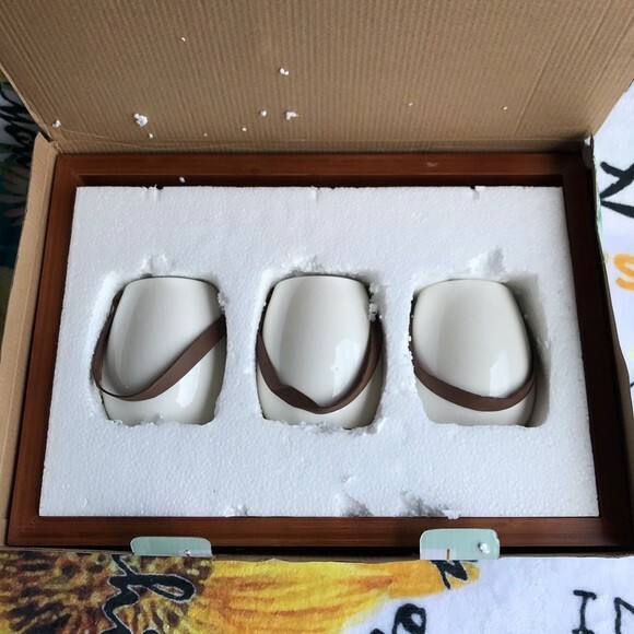 Bamboo Frame Planter 3 Pots Set - Home Decor