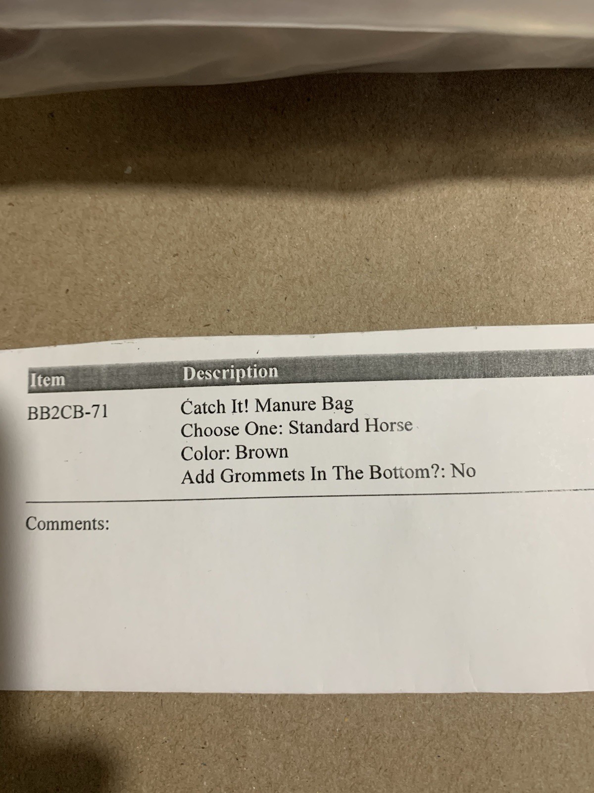 Horse Manure Bag - Catch It!