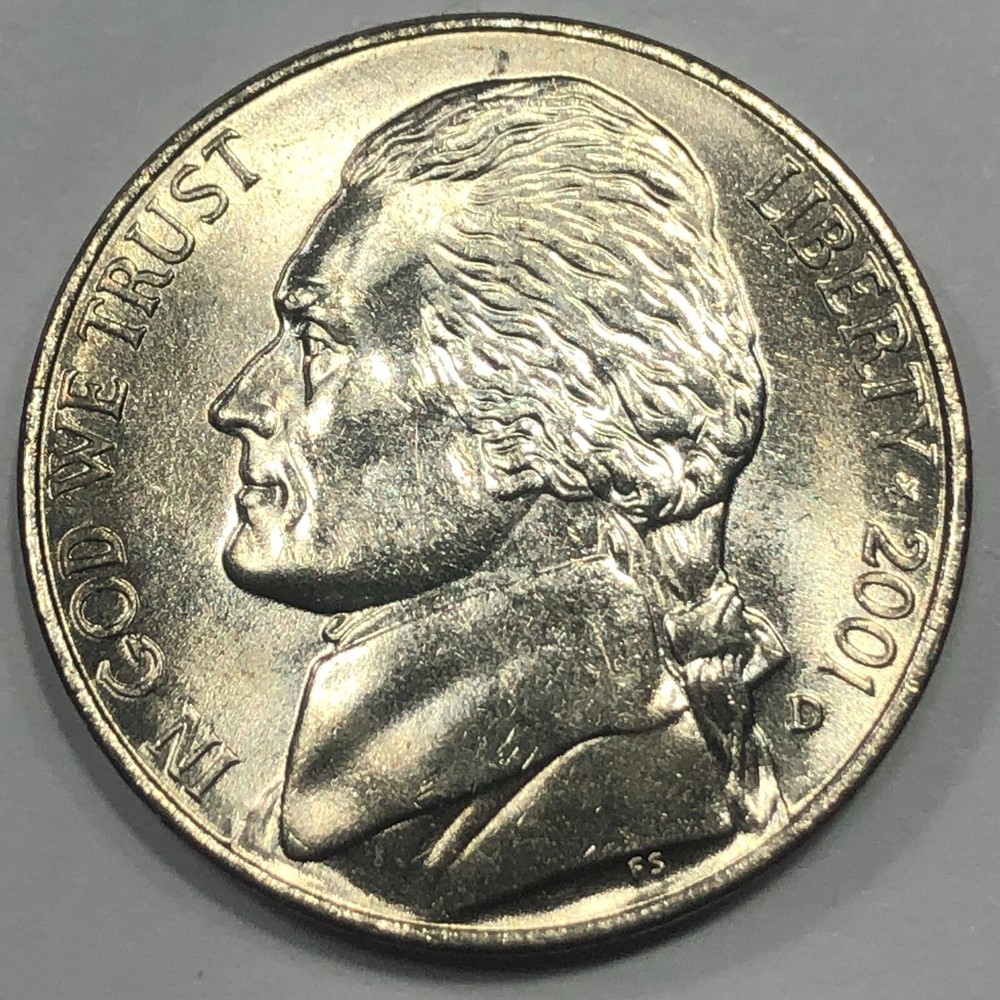 2001-D  Jefferson Five Cent Coin  - Uncirculated