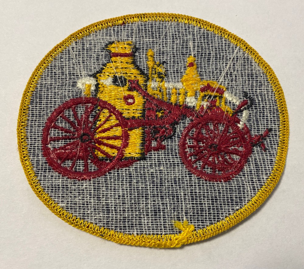 Fire Engine Horse Drawn Pumper Wagon Fun Colorful Cloth Patch
