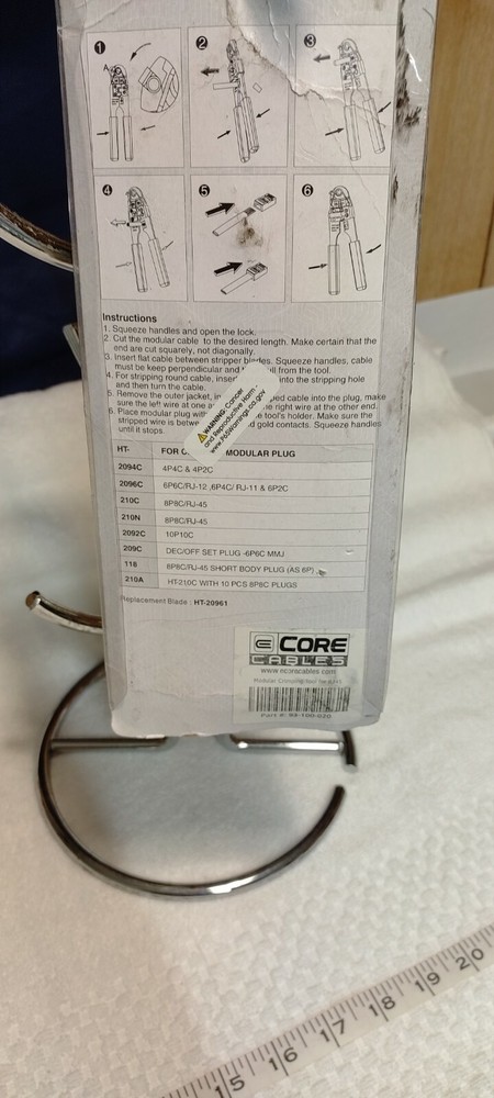 Modular Plug Crimps Strips and Cuts Tool HT-210C Core Cables 93-100-020