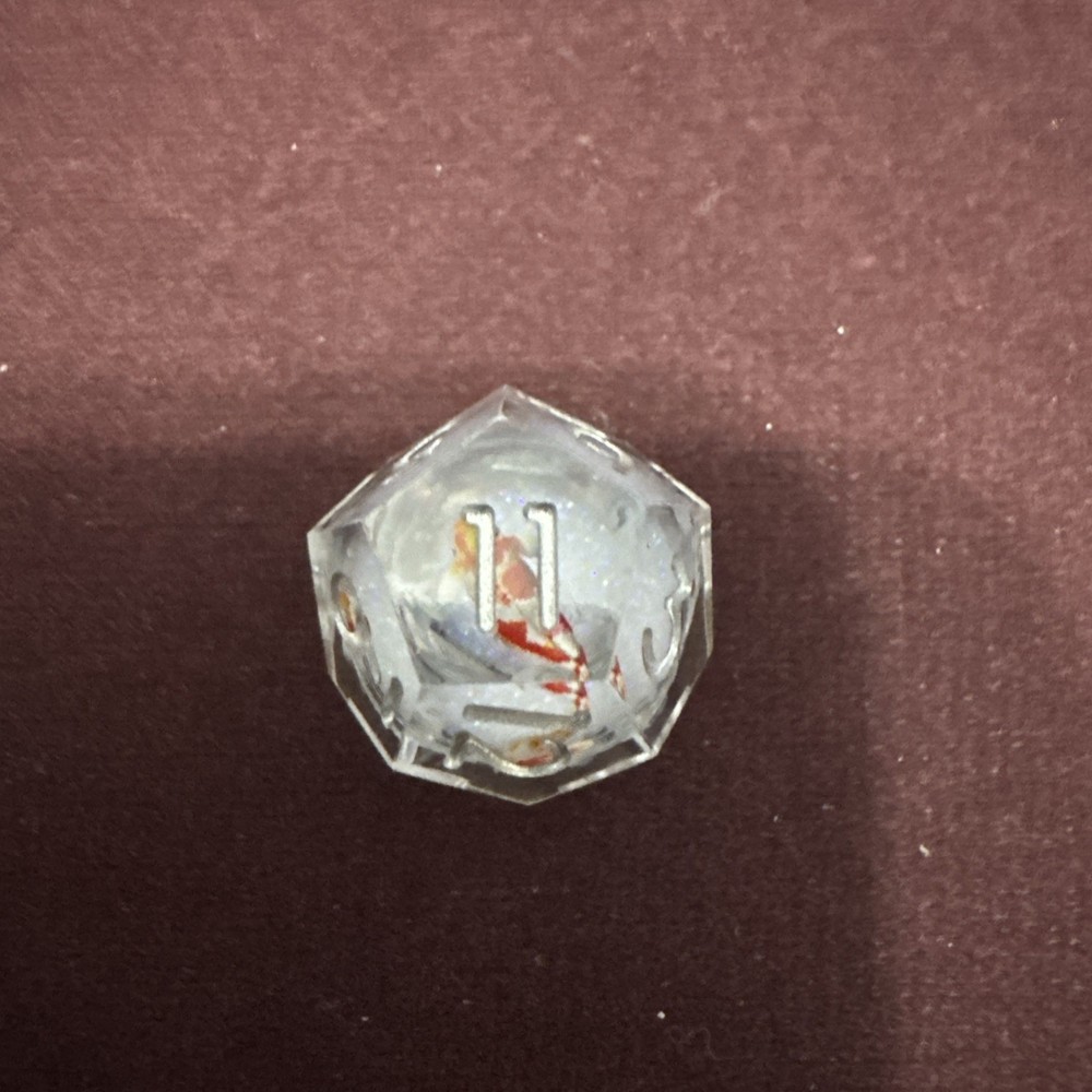 Liquid Core Koi Fish Polyhedral Dice Set 7Pcs Sharp Edge Resin - RPG DND F