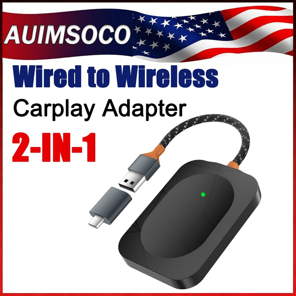 USB Auto Wireless CarPlay Adapter For iPhone Apple Wireless Dongle Plug ＆ Play