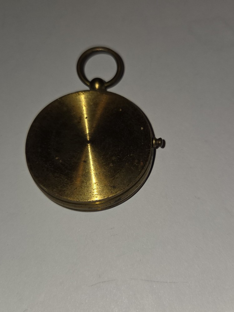 vintage brass pocket compass
