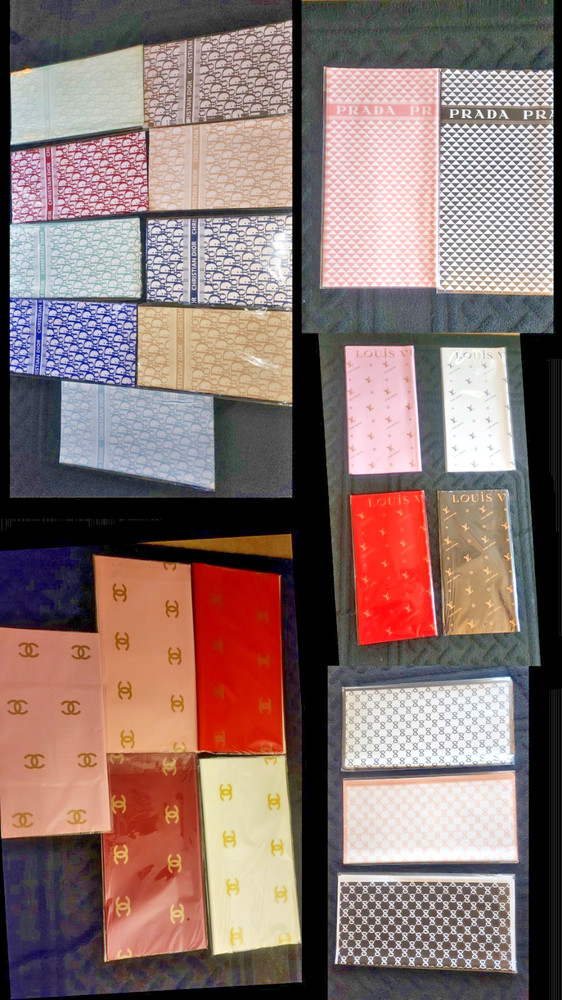 Luxury Designer-Inspired Floral Wrapping Paper Sheets 40 Sheets (2- Pack Bundle)