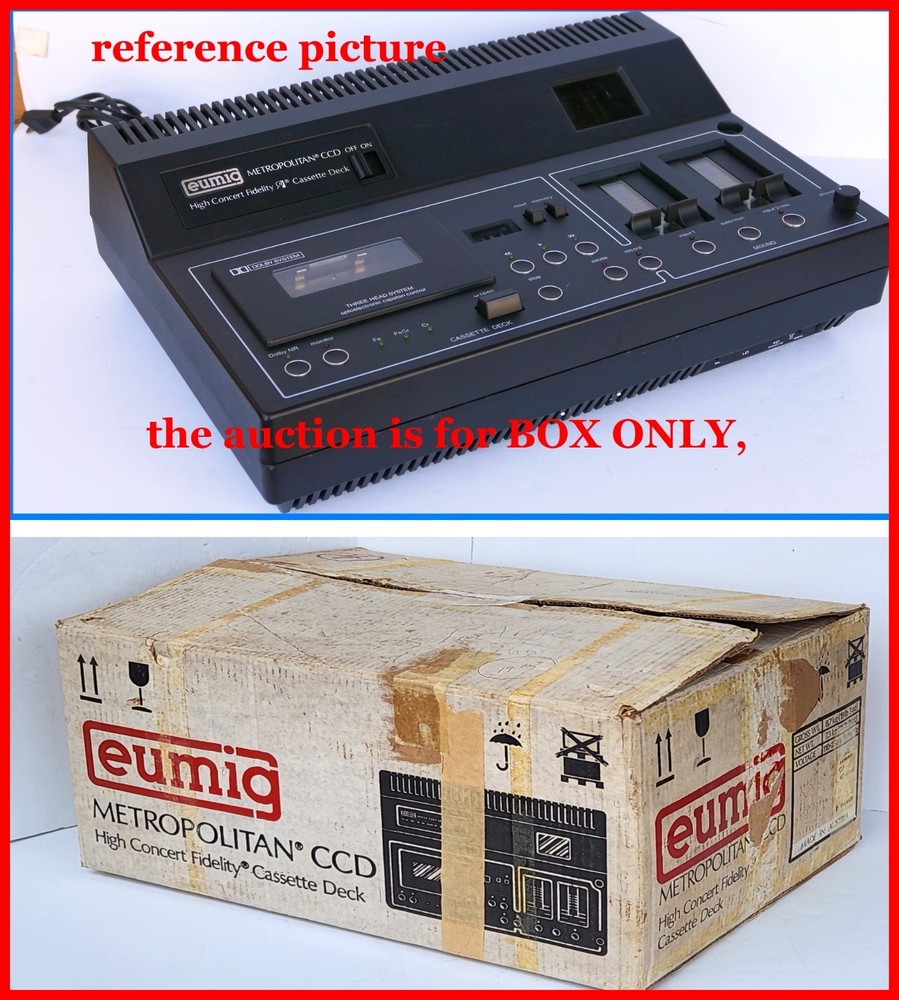 BOX EUMIG Metropolitan CCD - Extremely RARE Cassette Deck- BOX ONLY