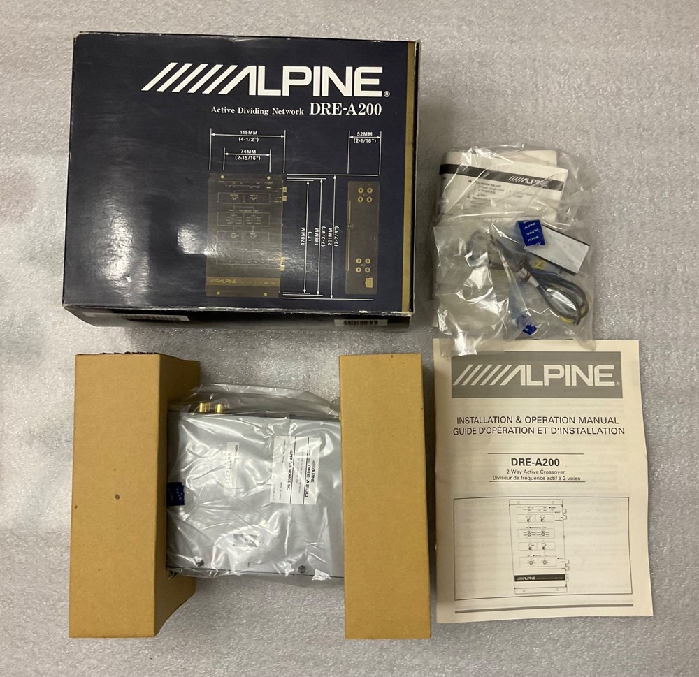 Alpine DRE-A200 2-Way Active Crossover Active Dividing Network (Vintage)