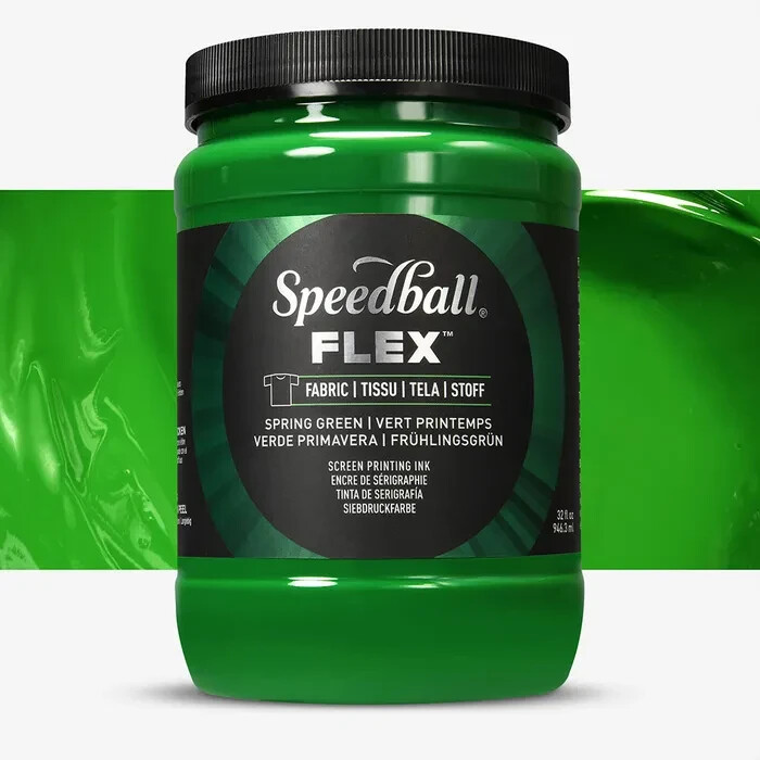 SPEEDBALL FLEX -SCREEN PRINTING INK -  32 OZ - SPRING GREEN