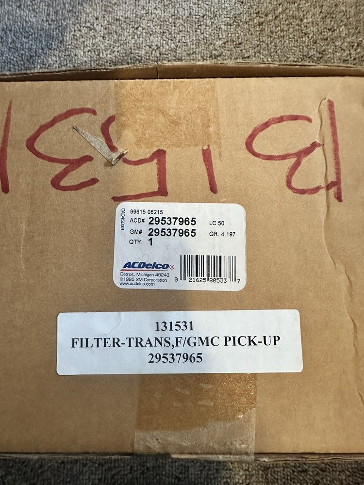 New Genuine GM 29537965 Transmission Filter