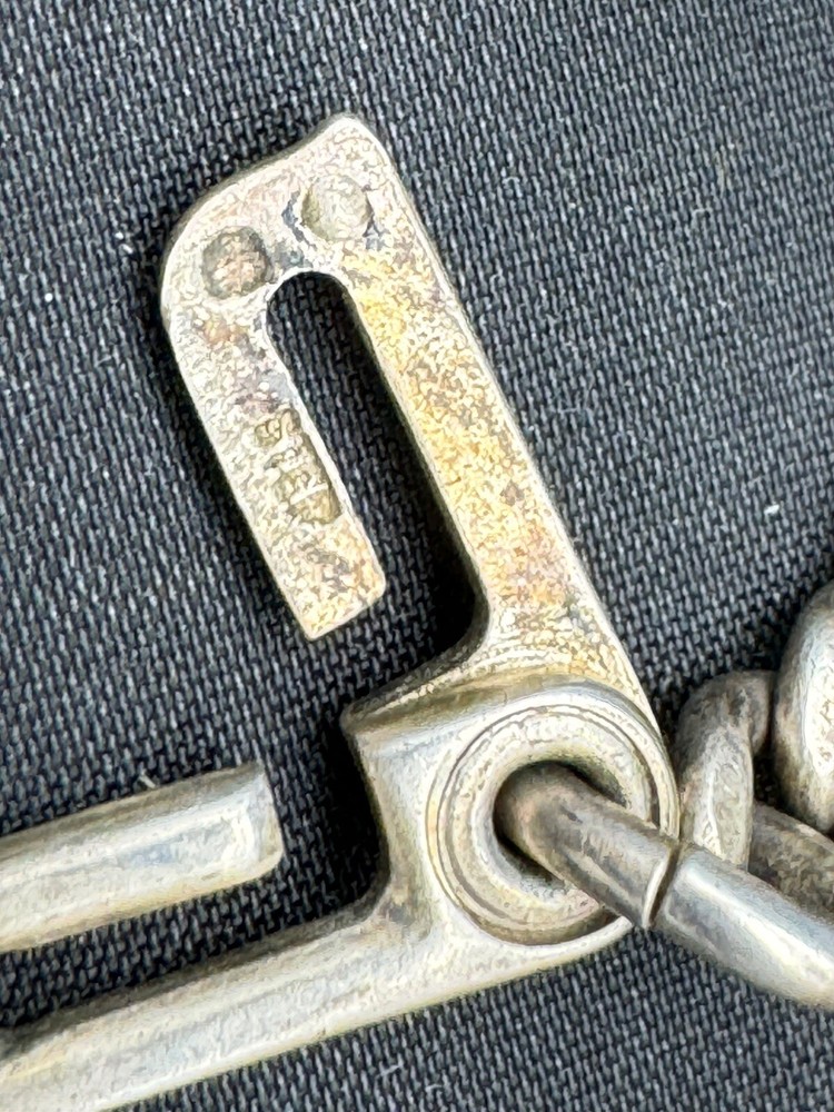 WWII STERLING SILVER ENAMEL ID BRACELET