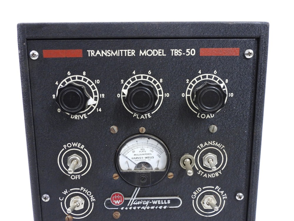 Harvey-Wells TBS-50A Ham Radio Transmitter + CMA-50 (excellent cosmetics)