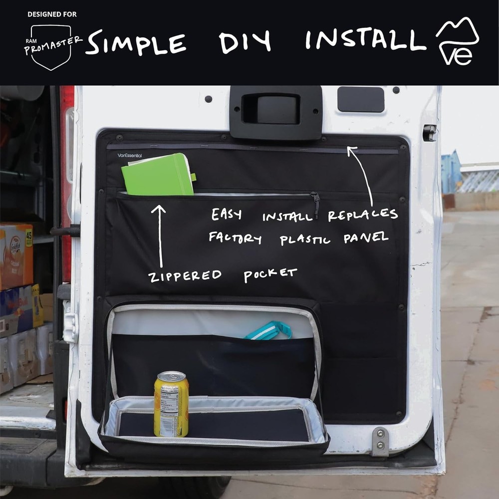 VanEssential Rear Door Lower Storage Panels Ram Promaster