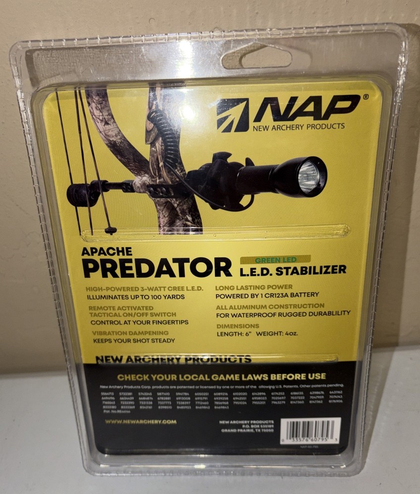 NAP Apache Predator Stabilizer Green LED Light with Pressure Switch