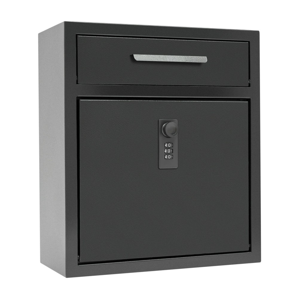 Wall-Mounted Mailbox With Combination Lock for Secure Mail Storage