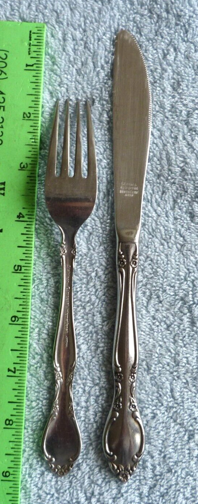 Imperial International Stainless Normandy pattern Dinner Fork & Knife set