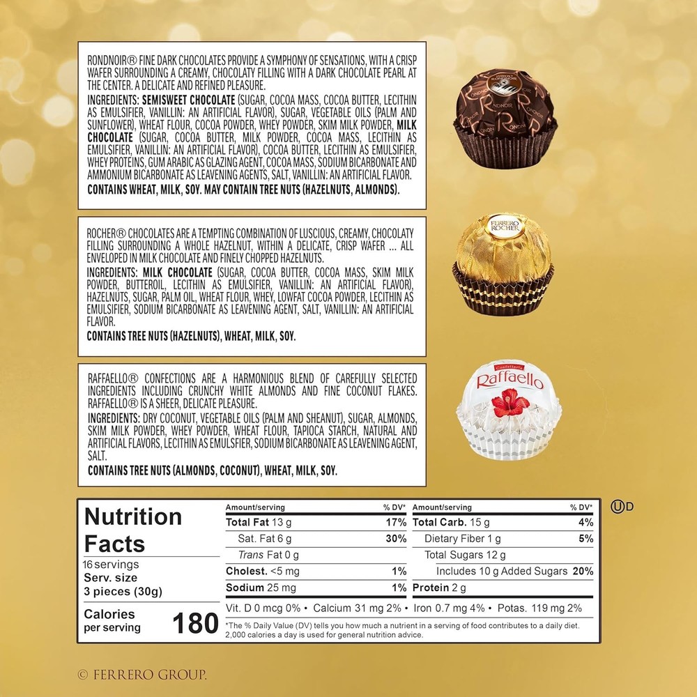 Ferrero Collection Assorted Chocolates 48 Count Gourmet Gift Box
