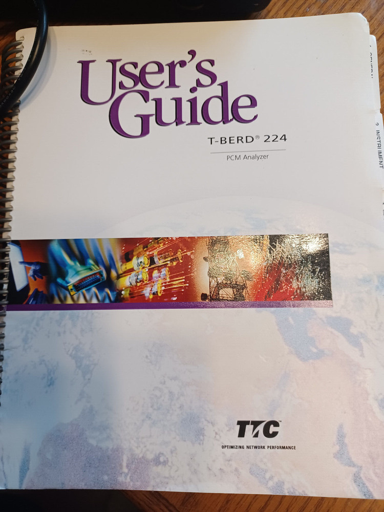TTC T-BERD 224 PCM Analyzer / Multiple Options / Manual / Quick Cards