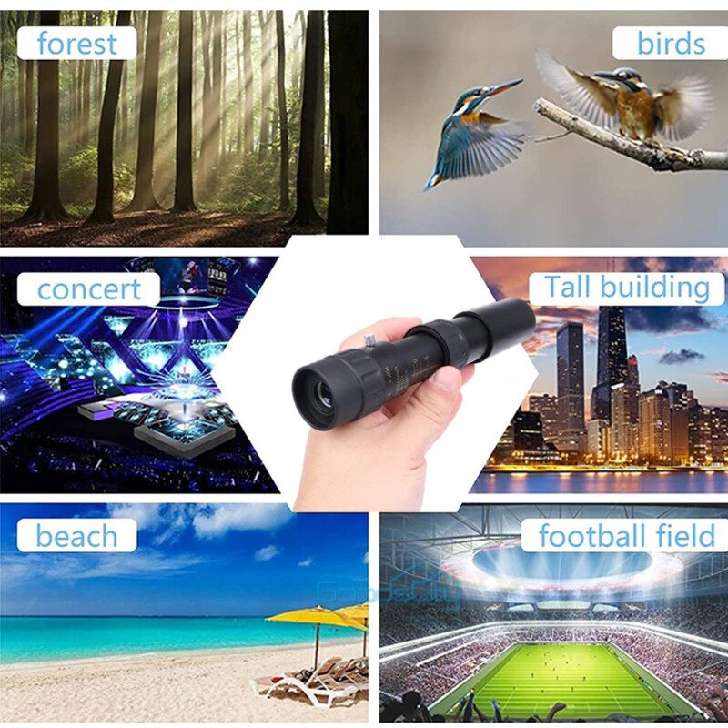 10-300X40mm Zoom HD Military Powerful Monocular Handheld Optics Telescope+Case