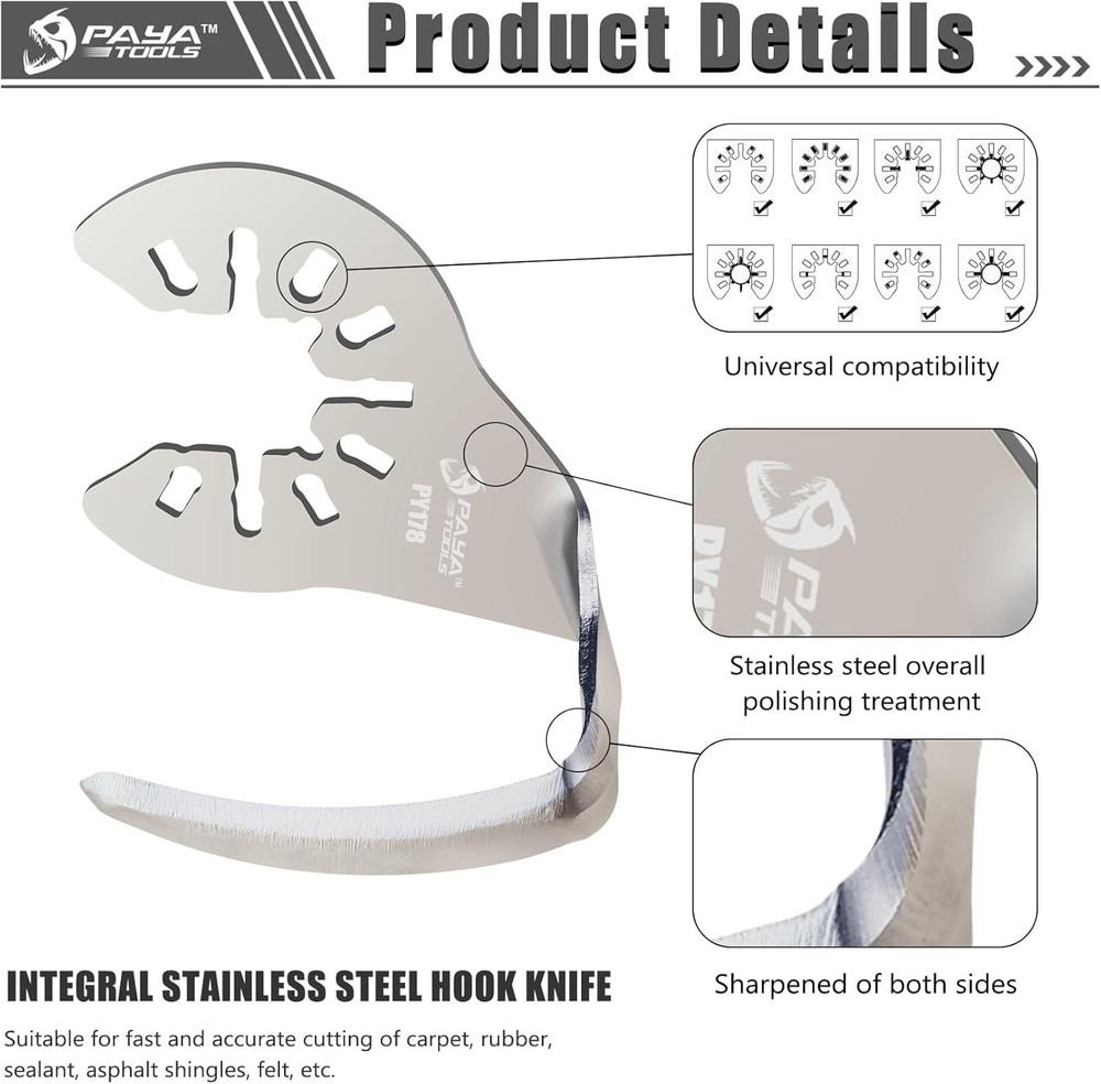 Multi Tool Cold Blade,Windshield Blades Car Windshield Removal Tool Bent Blad...