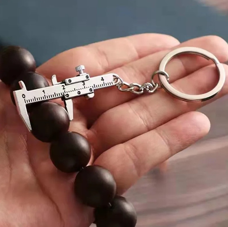 1pc Mini Vernier Caliper Car Keychain Portable Measuring Tool 0–40mm - NEW