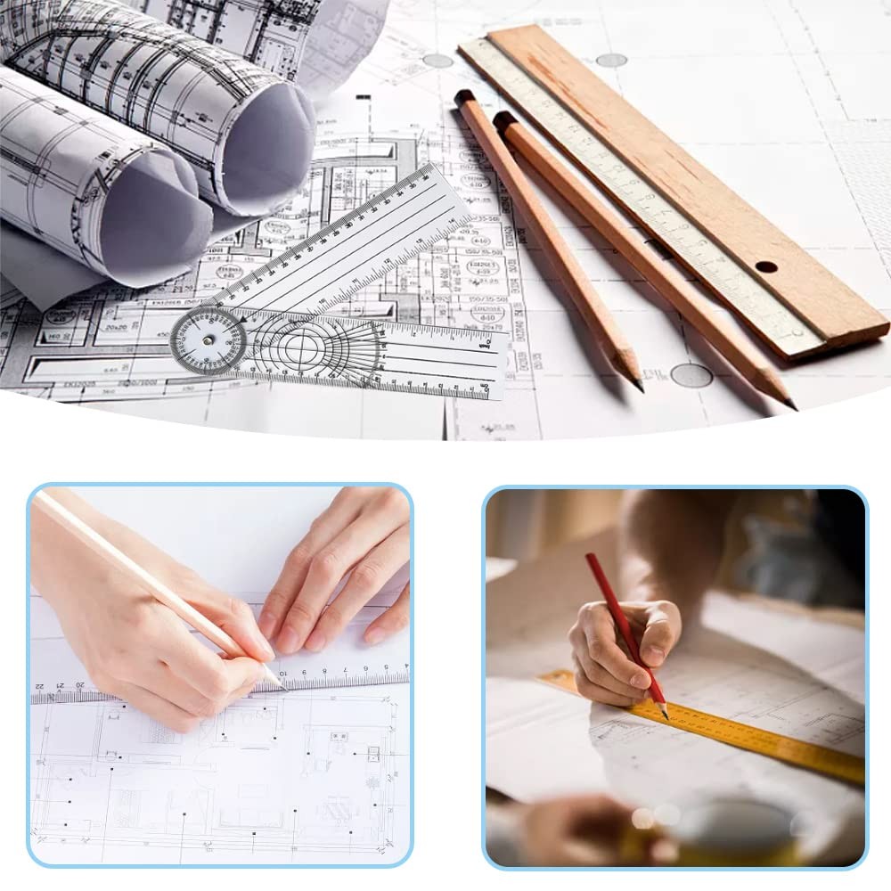 Clear Plastic Goniometer Angle Measuring Tool Protractor Finder Quick 360 Deg...