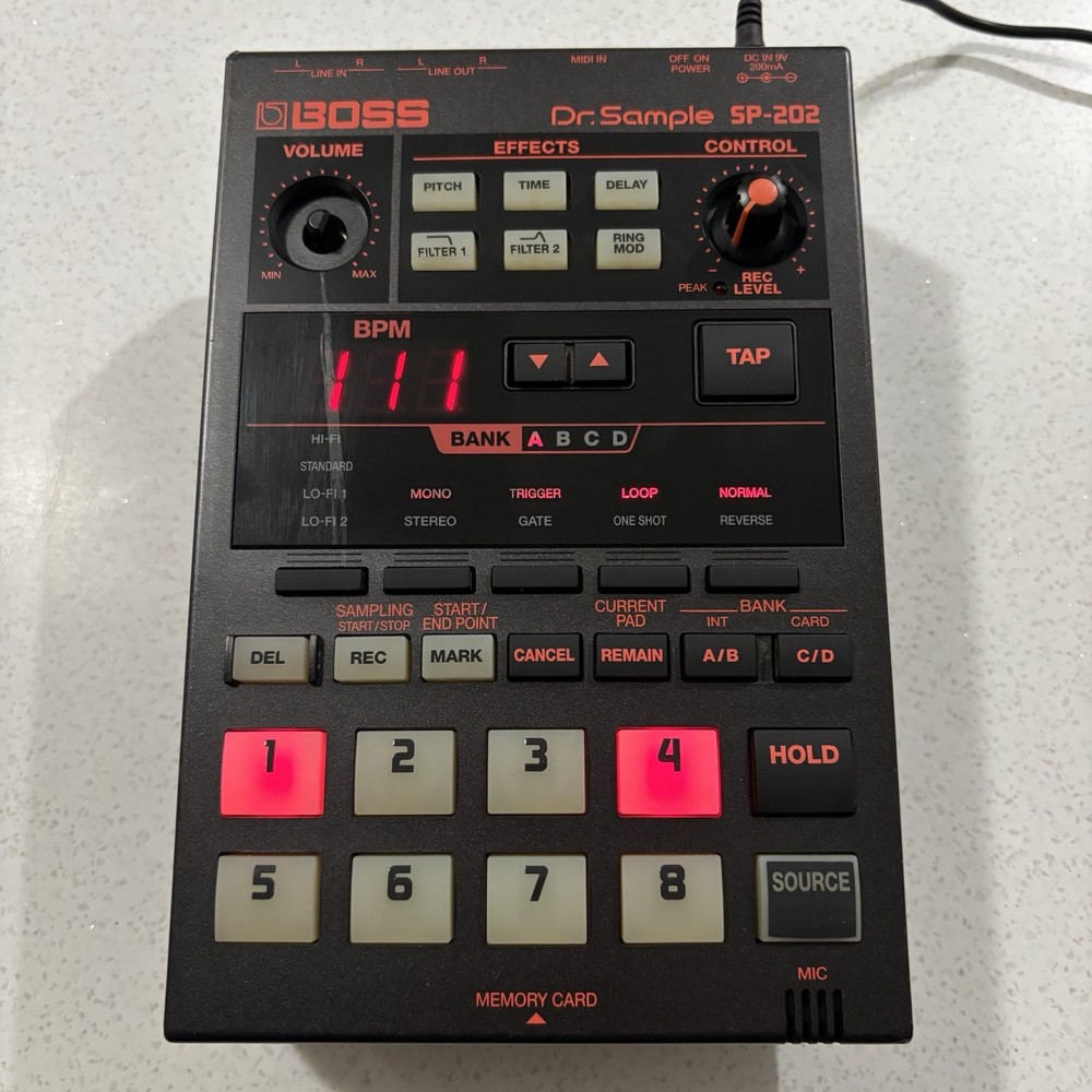 Boss SP-202 Dr. Sample Sampler Looper Drum Machine W/ Memory Card SOLD AS IS