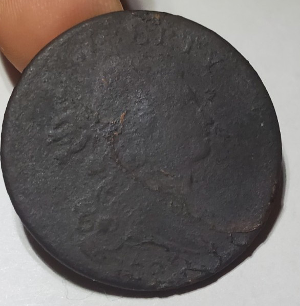 1799 Draped Bust Large Cent Key Date Env Damage