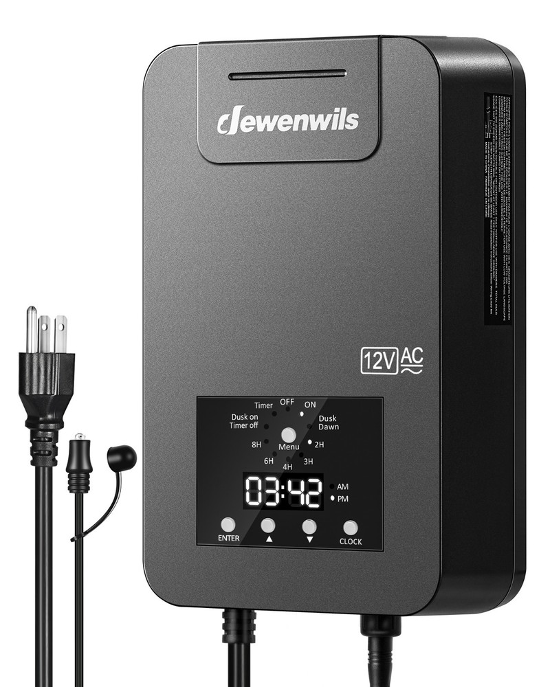 DEWENWILS 200W Low Voltage Landscape Transformer with Photocell Sensor & Timer