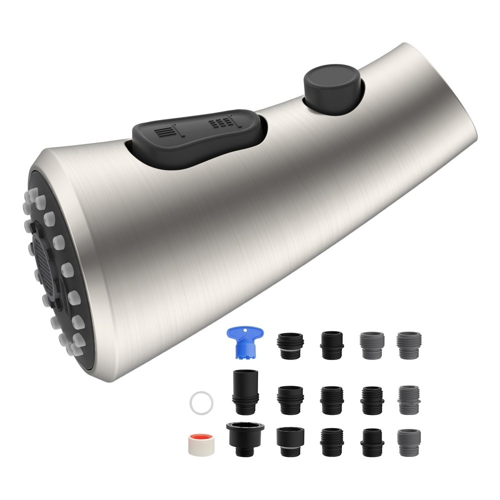 Curved Pull Down Kitchen Faucet Head Replacement 3-Function Kitchen Sink Spray