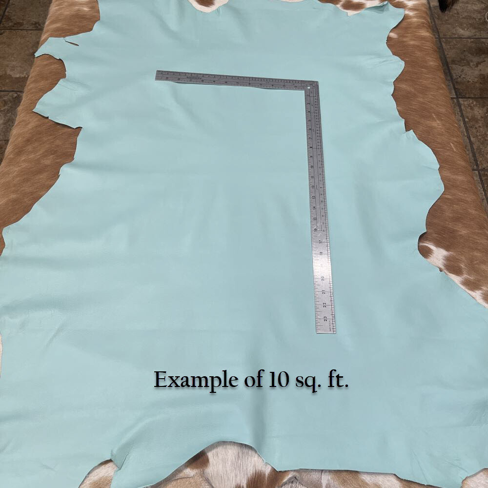Lambskin Hide XL Light Turquoise Soft Premium Quality Leather 2 oz