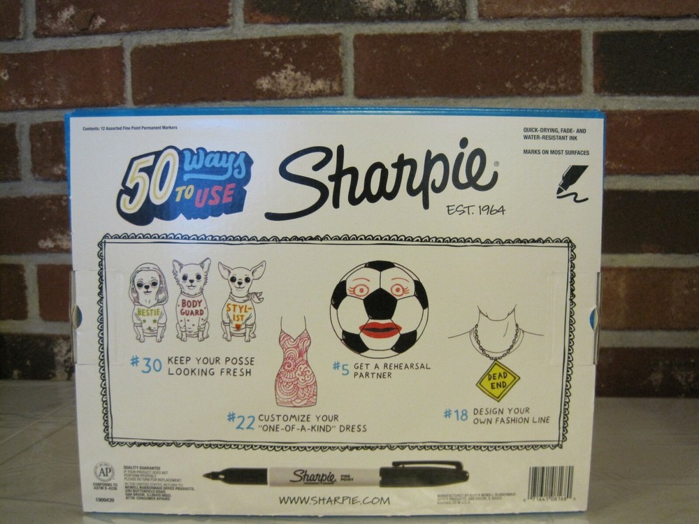 SHARPIE SPECIAL EDITION 12 CT. ASSORTED FINE POINT PERMANENT MARKERS--NEW