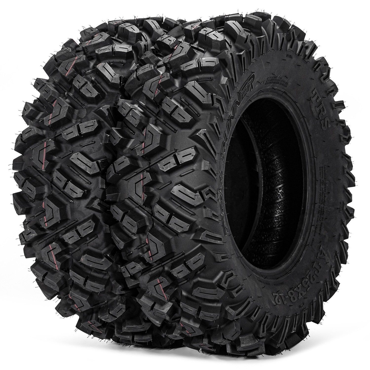 25" 25x8-12 Set 2 ATV Tires 6Ply 25x8x12 UTV Tires 25 8 12 All Terrain Tyres