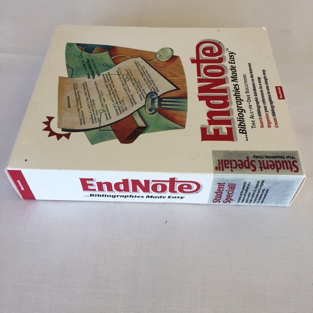EndNote Student Special MacIntosh 3.1.2 3rd Ed. 1999 ISI ResearchSoft Complete