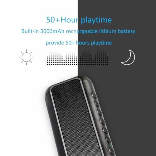 Solar Bluetooth Speaker Portable，5000mAh Wireless Speaker，IPX6 Waterproof