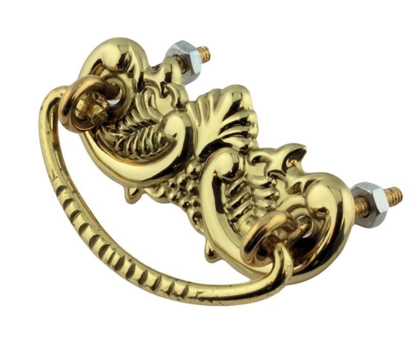 2" Small Classic Victorian Bail Pull Solid Polished Brass