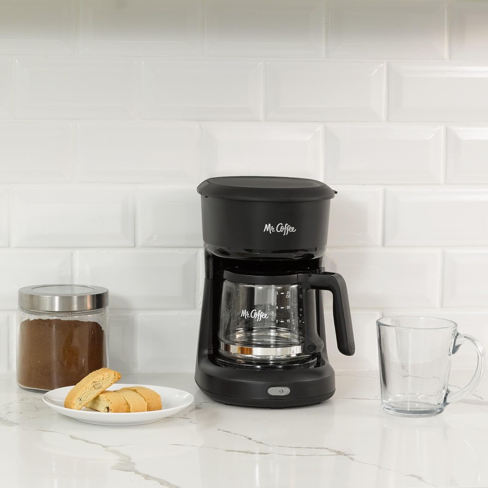 Mr. Coffee® 5-Cup Mini Brew Switch Coffee Maker, Black 5-Cup,