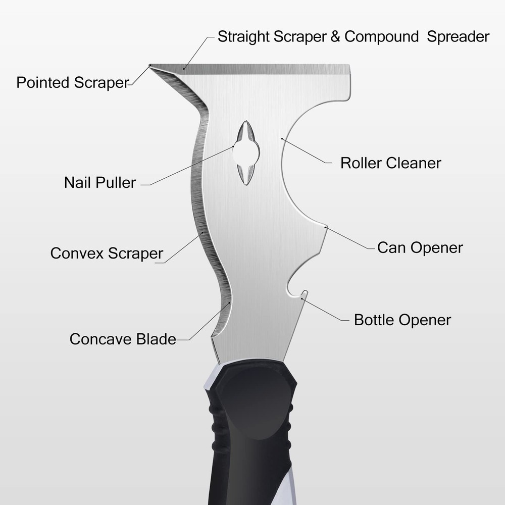 Paint Scraper, 3 Pack Multi Use Paint Tools Putty 10 in 1, Paint Scraper Tool...