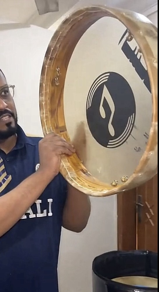 PROFESSIONAL ARABIAN DUFF FRAME DRUM PERCUSSION INSTRUMENT HANDMADE KUWAIT