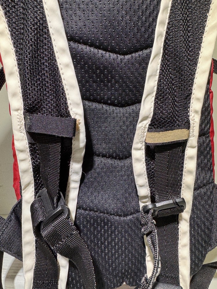 Camelback Backpack Hydration Pack Mini Mule Red W /White Flames NO BLADDER