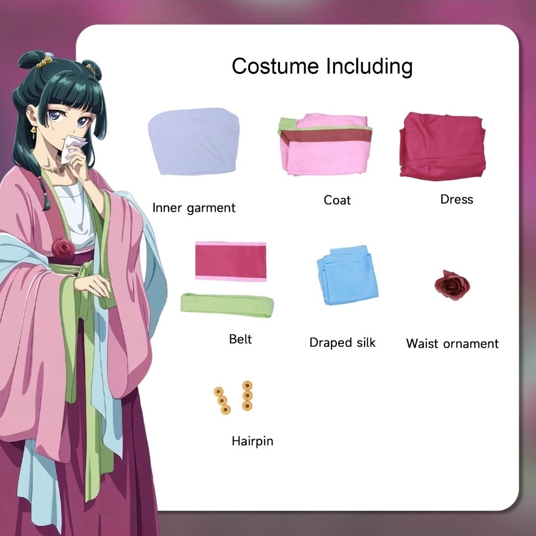 Apothecary Diaries Anime Cosplay Costume Women Maomao Mao Mao Med Dress