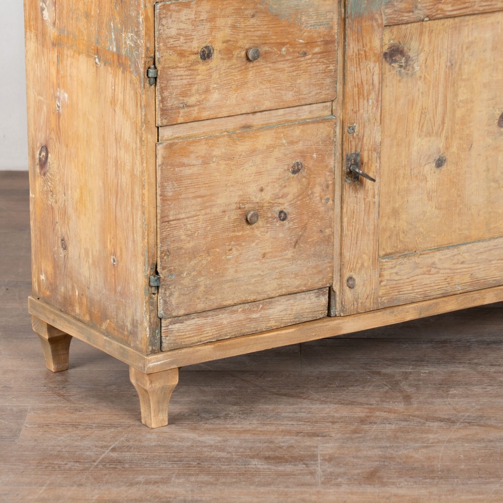 19th Century Swedish Rustic Pine Sideboard Console