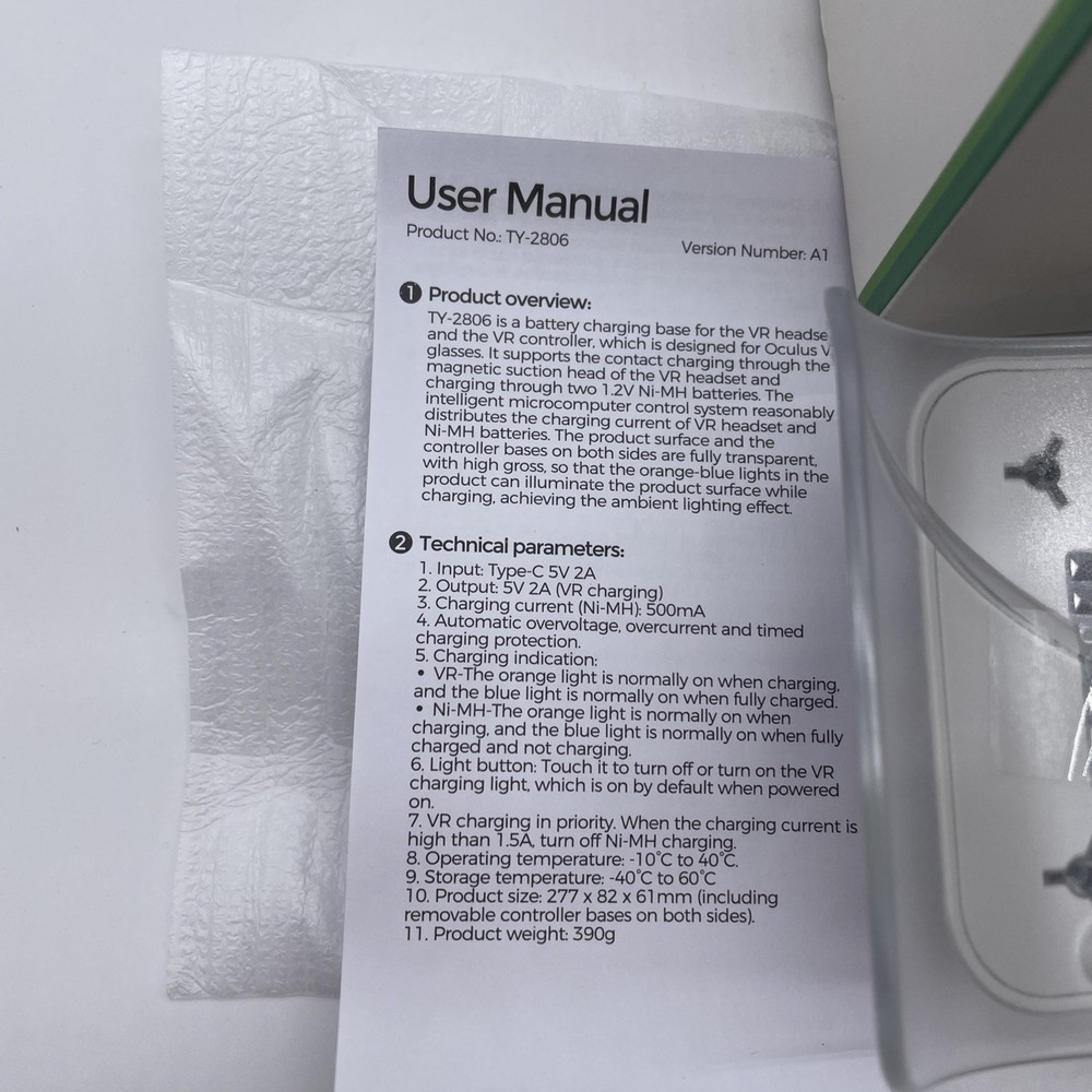 Enhanced Fast Charging Dock with LED Light Touch Switch for Oculus Quest 2