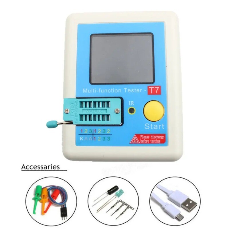 LCR-T7 Transistor Tester TFT Diode Triode Capacitance Meter LCR ESR Meter