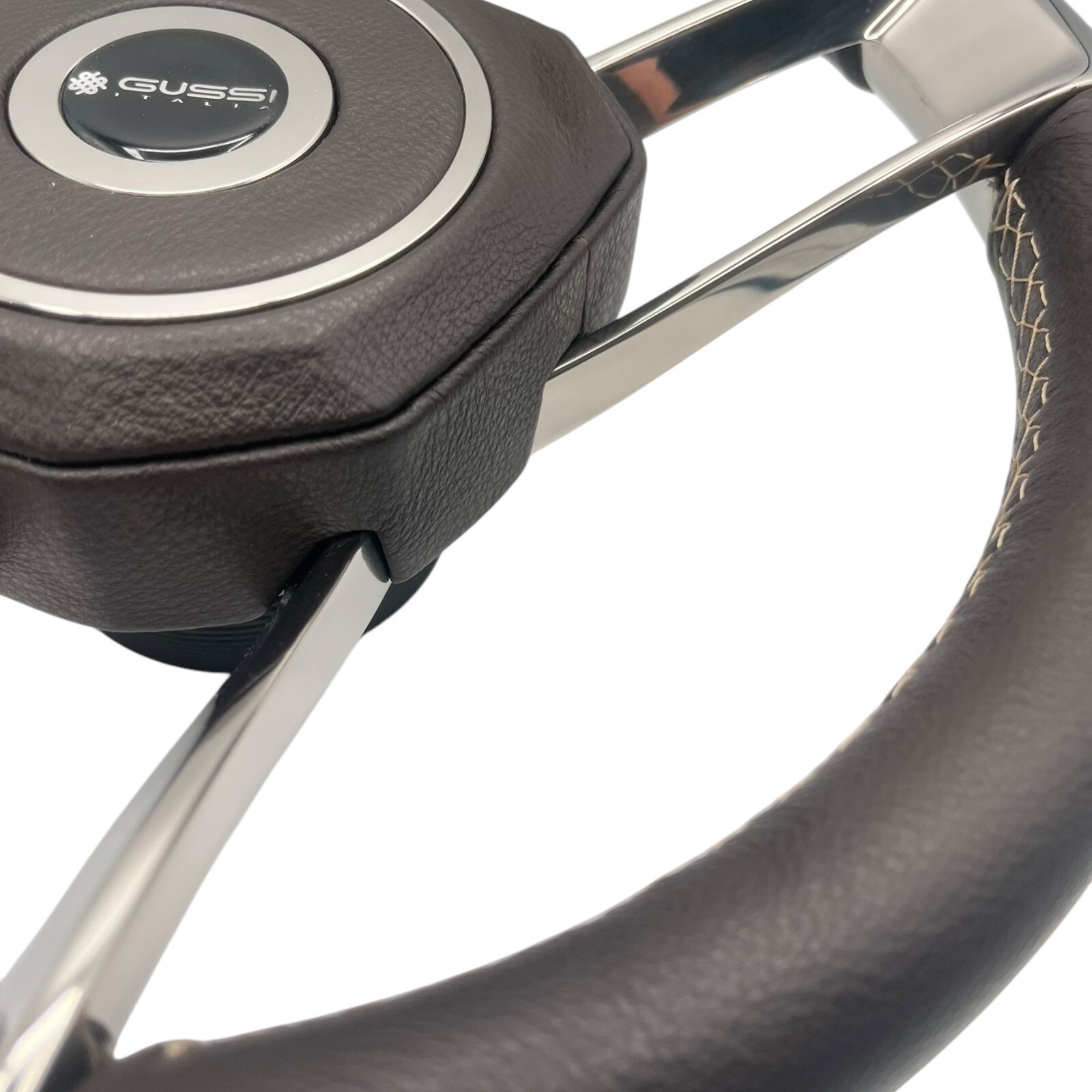 New Gussi Italia Boat Steering Wheel Polished Stainless Steel Spokes KEYED HUB