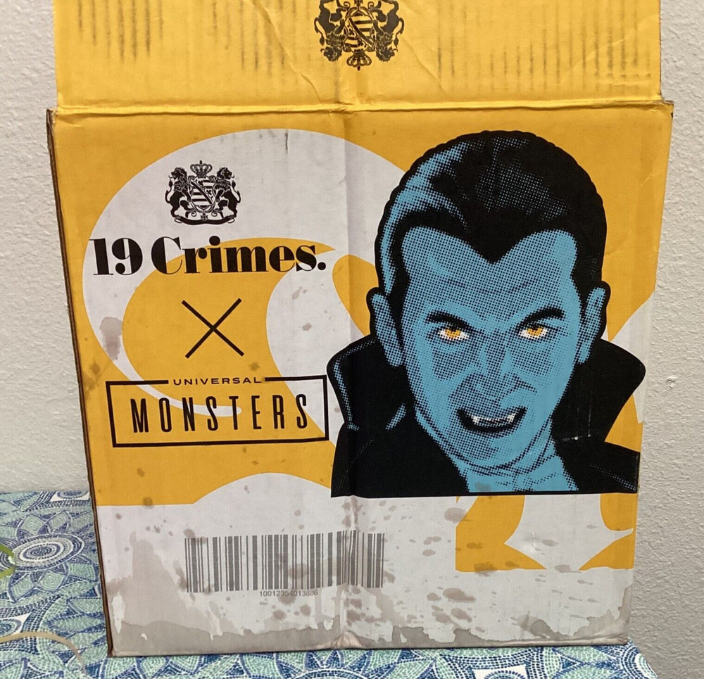 19 Crimes Universal Monsters DRACULA Wine Empty Box