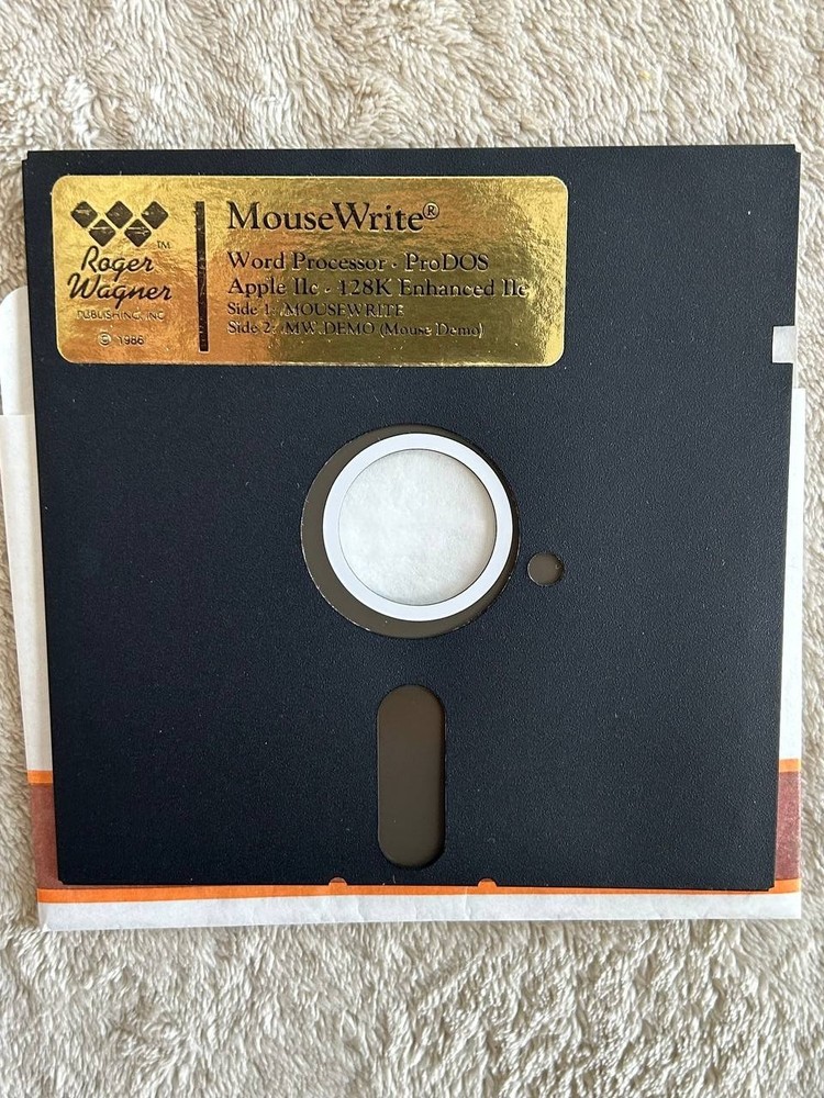 Macintosh MouseWrite Word Processor for Apple IIc IIGS IIe. Software 1985-86 #1