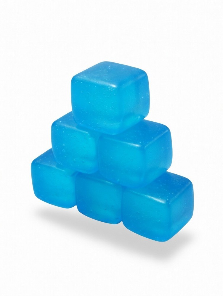 New Cube Super Squish Blue Ice Cube 5-Pack