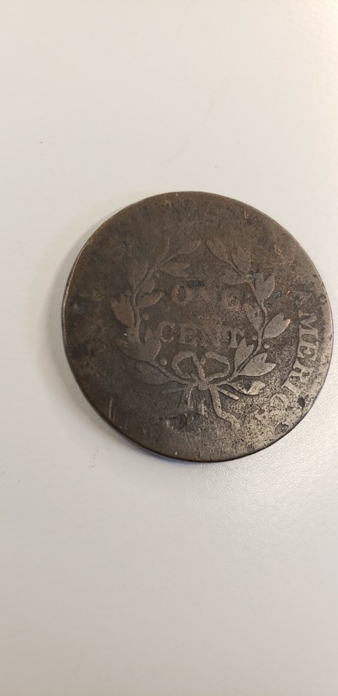 1803 Draped Bust Early US Copper Large Cent 1C small date bent